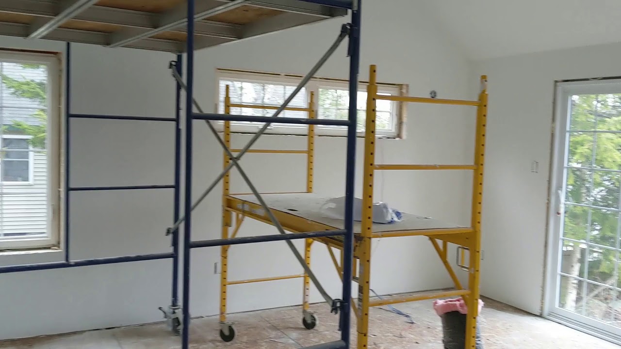 modular camp with shiplap ceiling tour