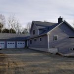 Rear view with garage