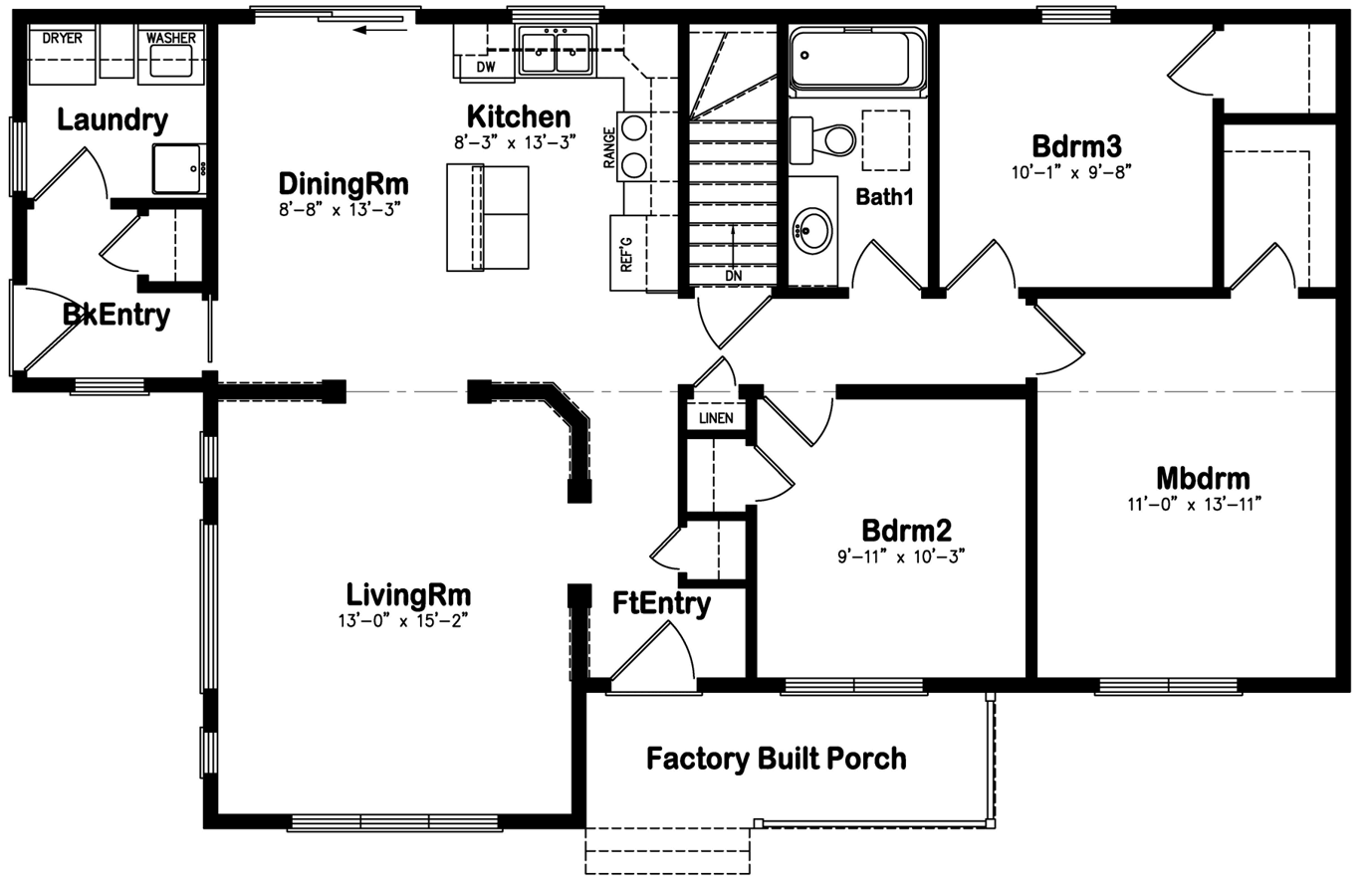  Open  Concept 1200  Sq  Ft  Ranch House  Plans  House  Plan  